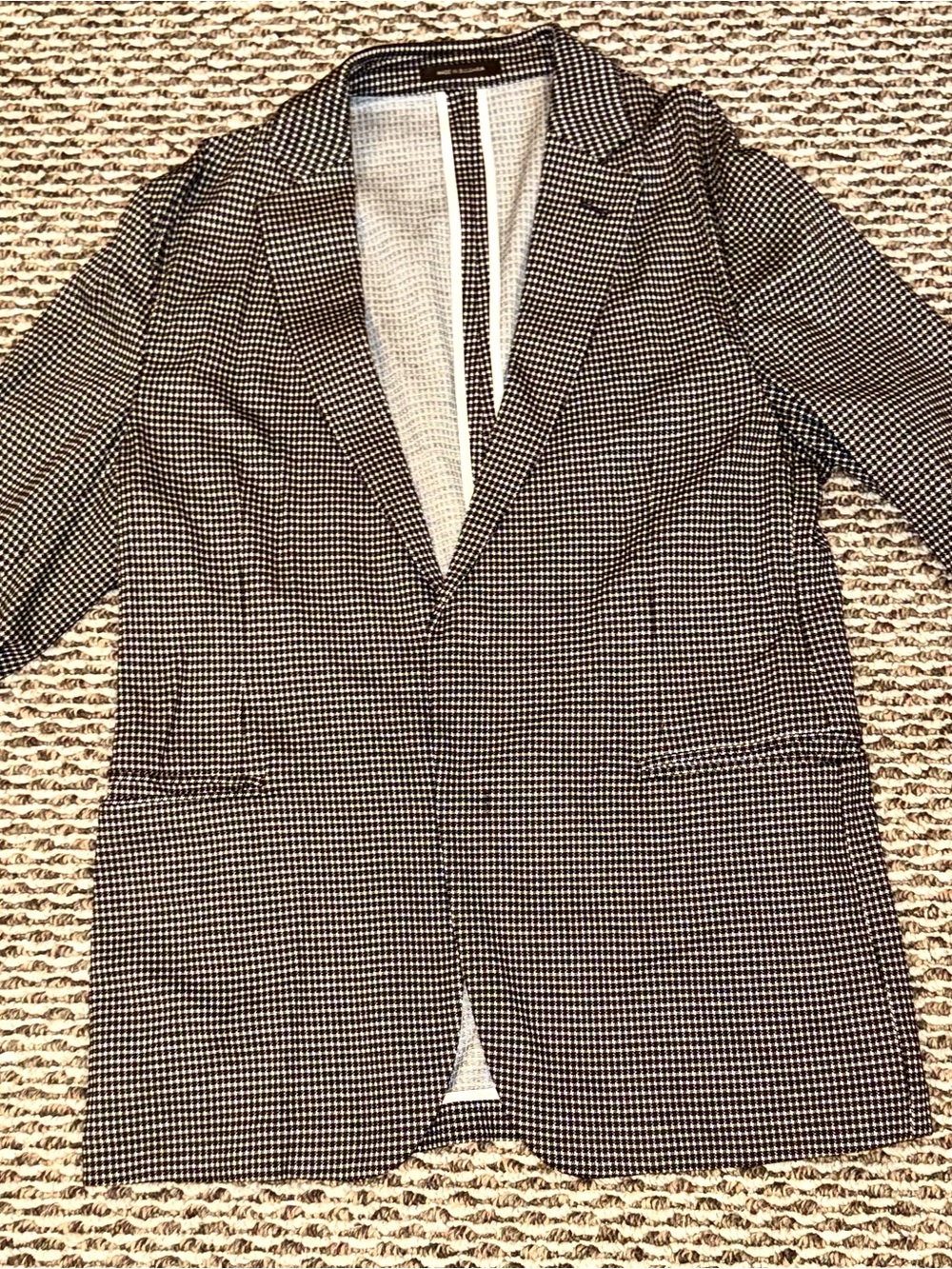 Emporio Armani Black & White Houndstooth Sport Coat